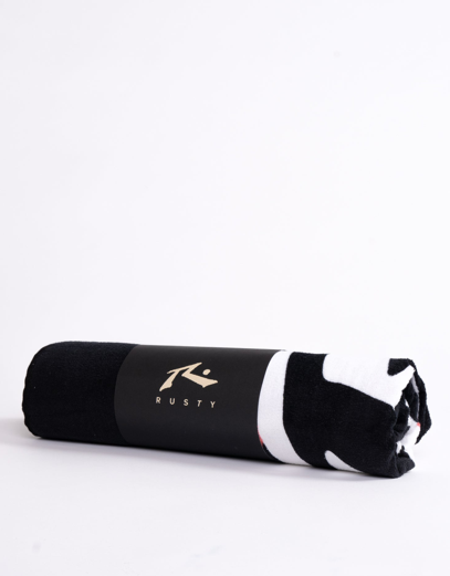 MENACE TOWEL - Drap de plage - RUSTY Black/ Red