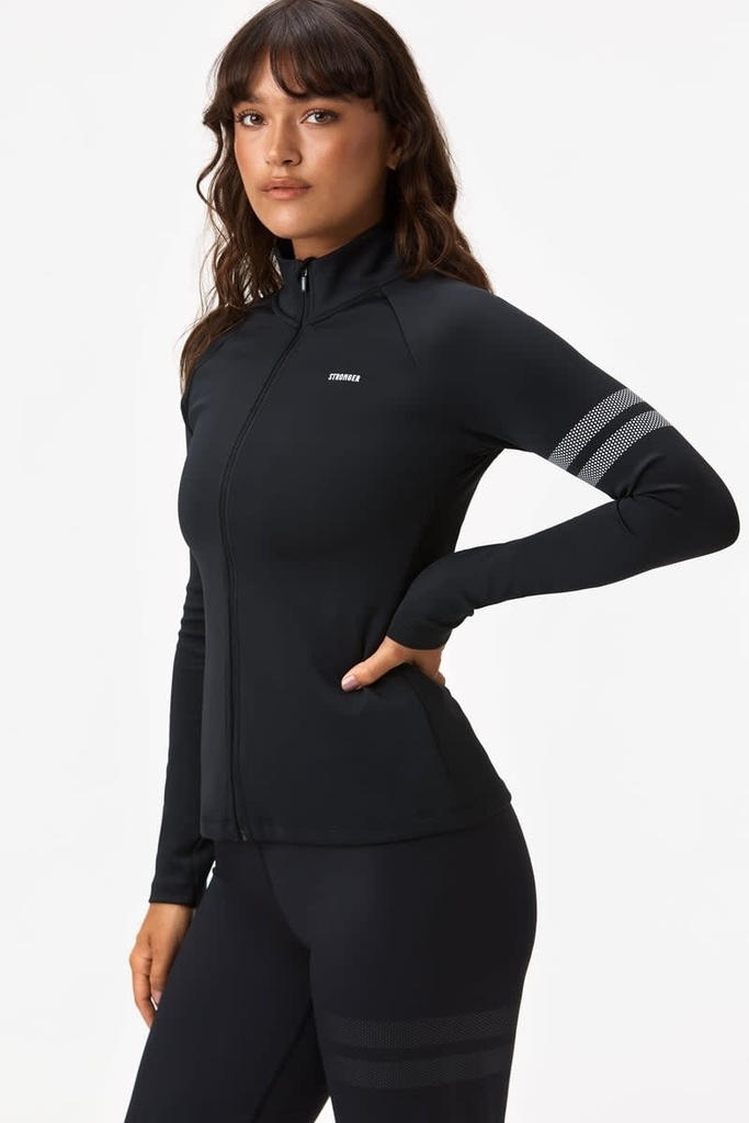 Signature Zip Veste - STRONGER Black L