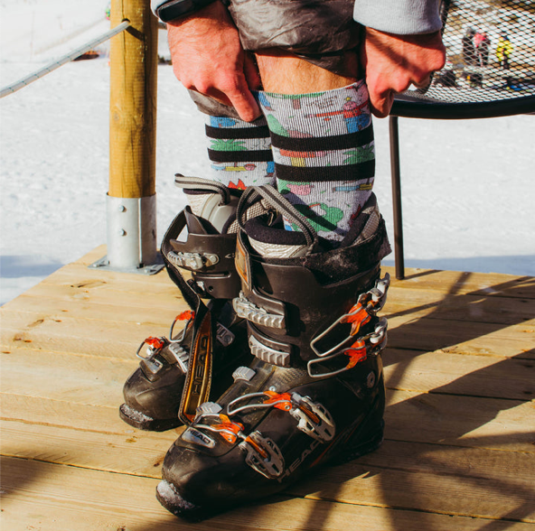 LEAF ME ALONE - Chaussettes de Snow - AMERICAN SOCKS  S/M = 36/41