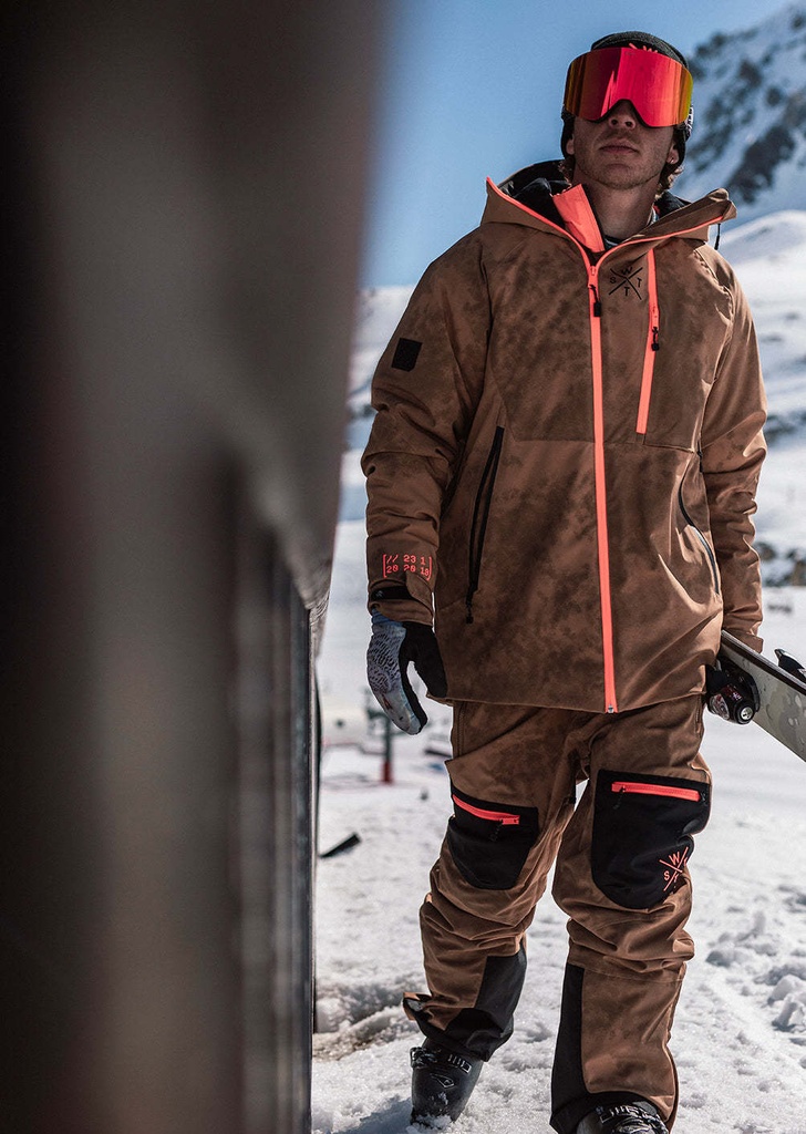 X-JIB -   ACID WASH BROWN - Pantalon snow - WATTS WW137 S