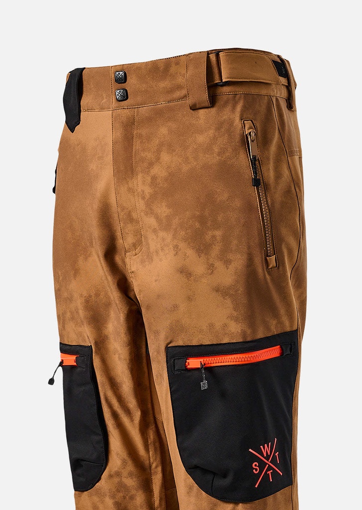 X-JIB -   ACID WASH BROWN - Pantalon snow - WATTS WW137 S