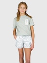 Tulya-Print Girls Swim Shorts - BRUNOTTI Aqua Grey 164/14ans