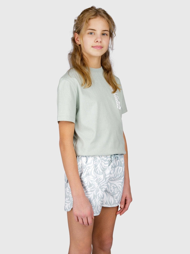 Tulya-Print Girls Swim Shorts - BRUNOTTI Aqua Grey 164/14ans