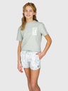 Tulya-Print Girls Swim Shorts - BRUNOTTI Aqua Grey 164/14ans