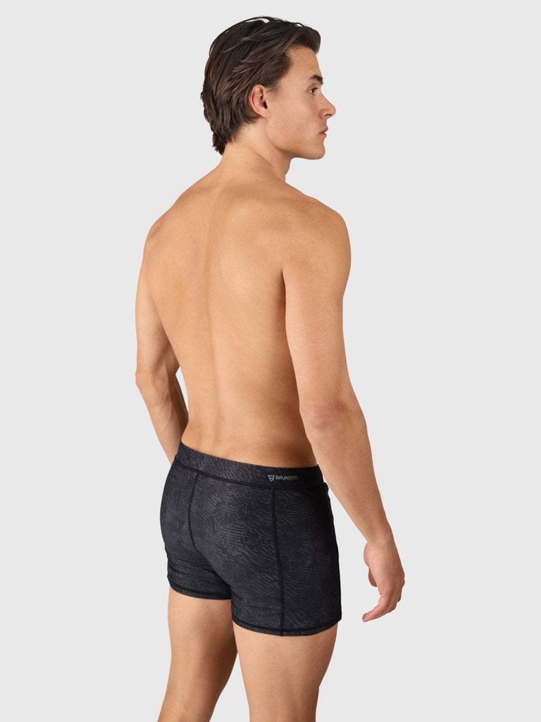Samier-Print Men Swim Trunks Black - Brunotti L