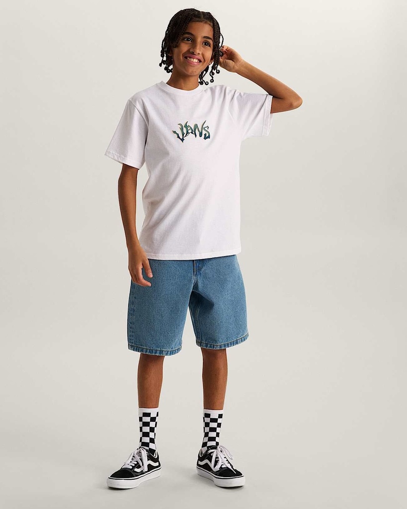 Check-5 Baggy Denim Sho - Short kids - VANS STONEWASH/BLUE 24/8ans