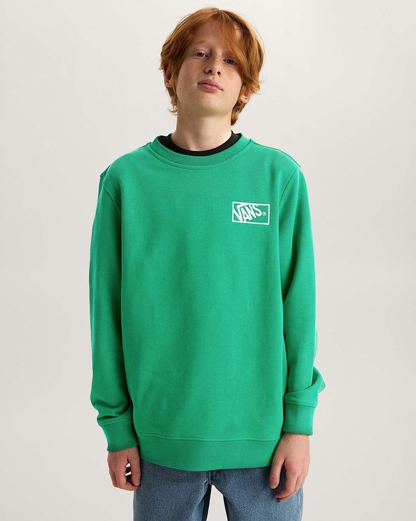 BY BLOCKED BOX CREW - Sweat kids - VANS Vivid Verdant M/12ans