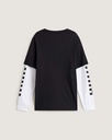 LONG CHECK TWOFER -Tshirt Kids - VANS Black/White L/14ans