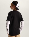 LONG CHECK TWOFER -Tshirt Kids - VANS Black/White L/14ans