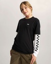 LONG CHECK TWOFER -Tshirt Kids - VANS Black/White L/14ans