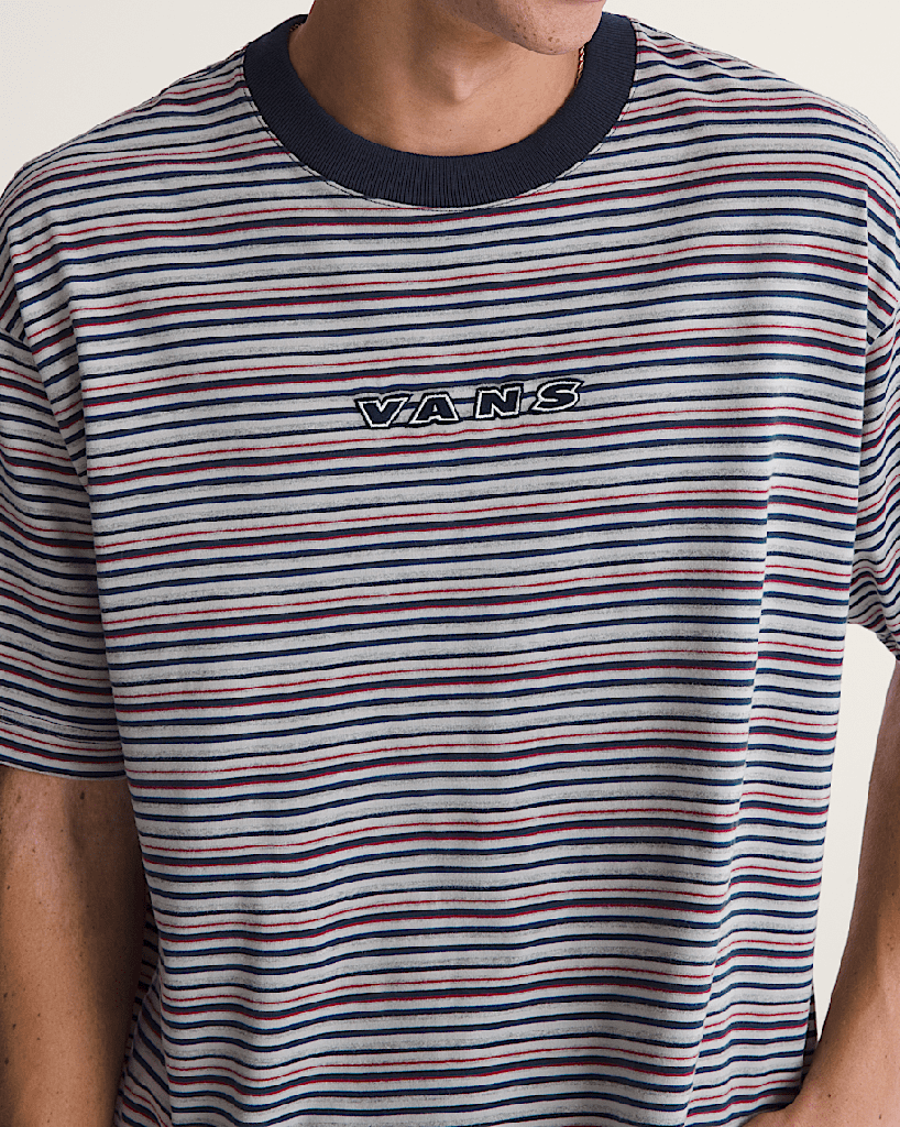 Cameron Stripe SS Knit - VANS OBSIDIAN FERN/L S