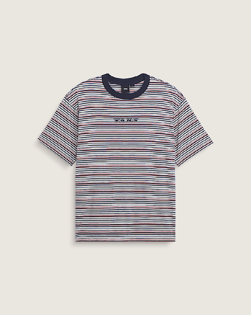 Cameron Stripe SS Knit - VANS OBSIDIAN FERN/L XL