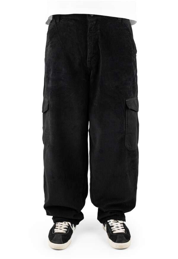 ALIEN CARGO - Pantalon - HOMEBOY Cord Black 28L32