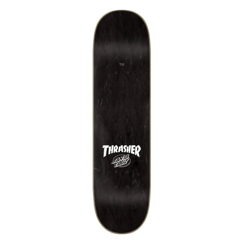 SCREAMING FLAME - Deck - SANTA CRUZ x THRASHER Black 8'5