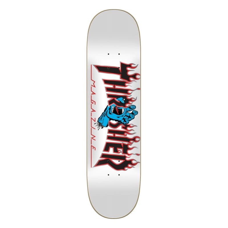 SCREAMING FLAME - Deck - SANTA CRUZ x THRASHER Black 8'5