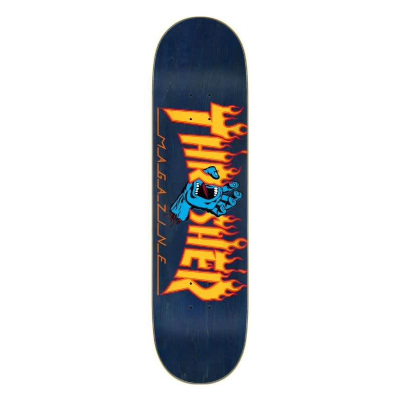 SCREAMING FLAME - Deck - SANTA CRUZ x THRASHER Black 8'5