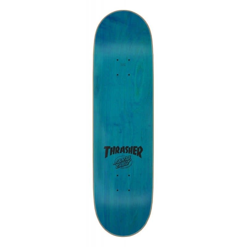SCREAMING FLAME - Deck - SANTA CRUZ x THRASHER Black 8'5