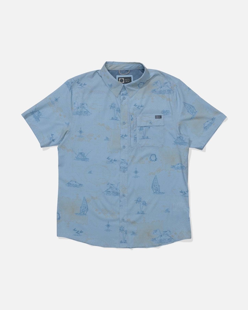 FLAGSHIP UV BUTTON UP - Chemise - SALTY CREW WHITE M