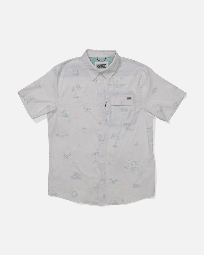 FLAGSHIP UV BUTTON UP - Chemise - SALTY CREW WHITE M
