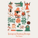 The Dudes European Fantasy Design Classic T-Shirt - The DUDES aloe XL
