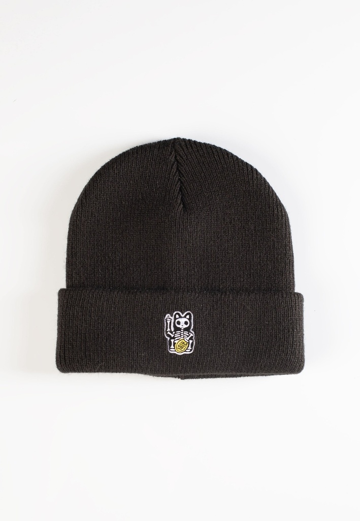 Hallow Cat Beanie black - Bonnet - IRIEDAILY