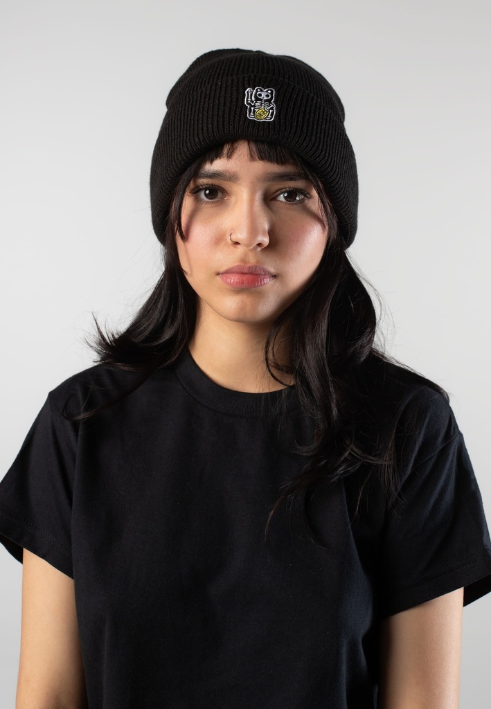 Hallow Cat Beanie black - Bonnet - IRIEDAILY