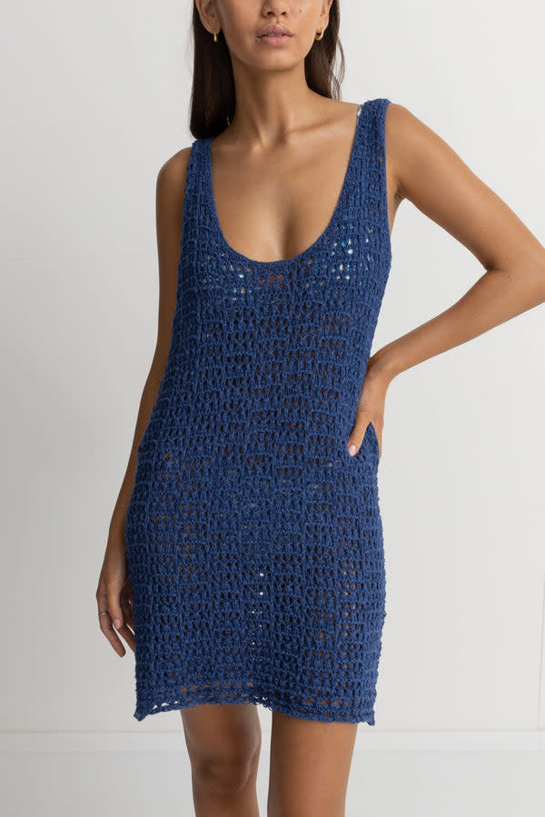 MADDIE KNIT SCOOP NECK MINI - Robe - RHYTHM Blue M