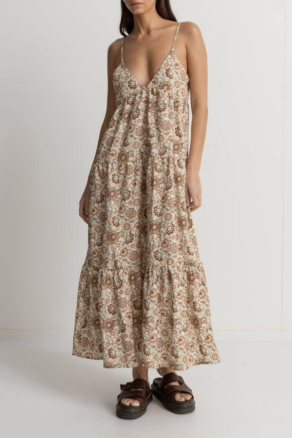 RAYA PAISLEY TIERED MIDI -Robe - RHYTHM Natural S