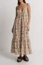 RAYA PAISLEY TIERED MIDI -Robe - RHYTHM Natural S