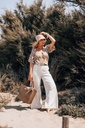 GO TO THE BEACH - Sac avec pochette tissu - Les BLONDINETTE Brun