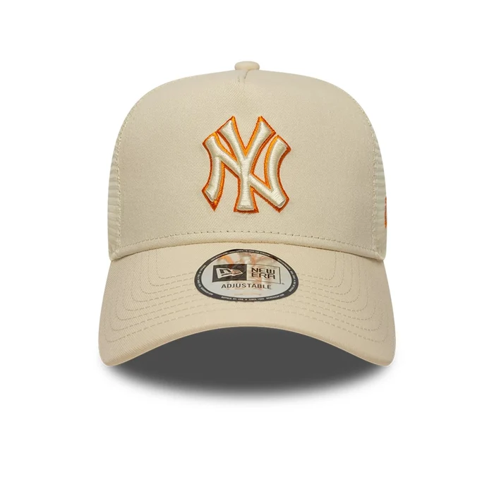 Casquette 9FORTY Adjustable New York Yankees Team Outline Crème  Orange - NEW ERA