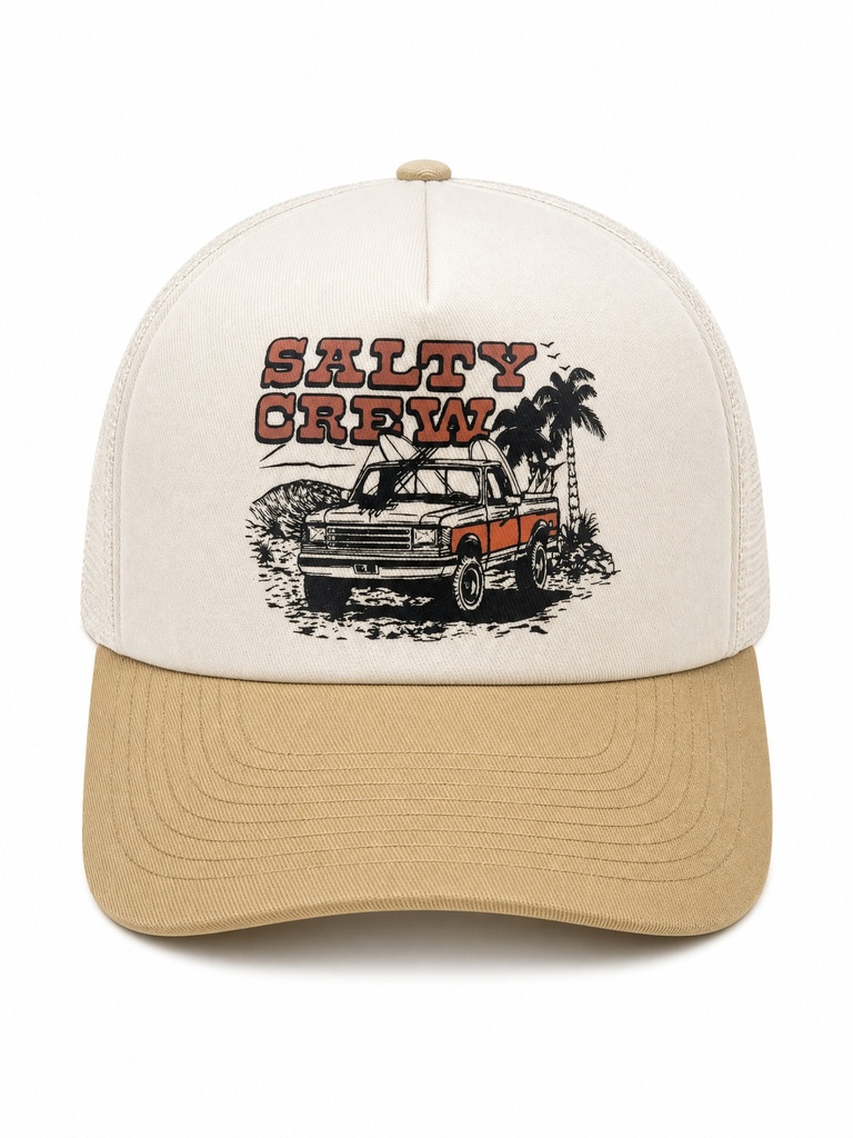 [210000013138] GOOD TIMES TRUCKER - Casquette - SALTY CREW Off white/Khaki