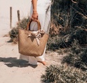 GO TO THE BEACH - Sac avec pochette tissu - Les BLONDINETTE Brun