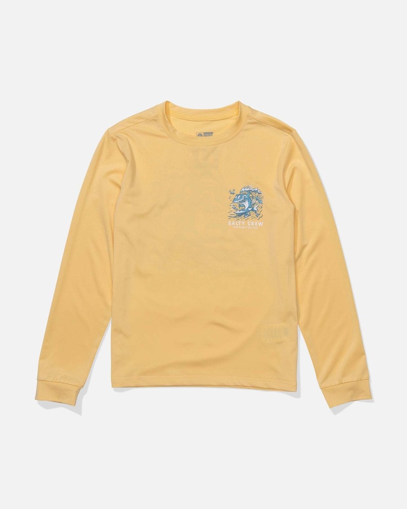 [210000013224] SURF SHARK BOYS LS SUNSHIRT - Tshirt enfant - SALTY CREW Light Orange 10ans