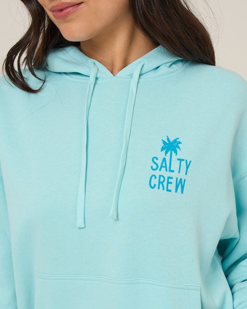 [210000014275] RISE AND SMILE HOODY -  Aquamarine - SALTY CREW S