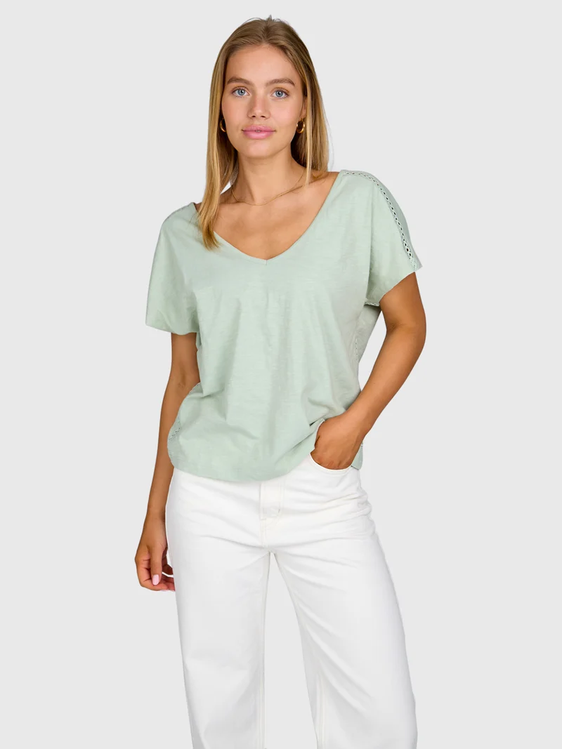 [210000014319] Duya Women T-shirt - Aqua Grey - BRUNOTTI S