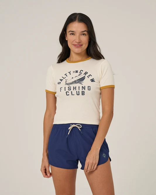 FISHING CLUB MODERN TEE -  Off White- SALTY CREW S
