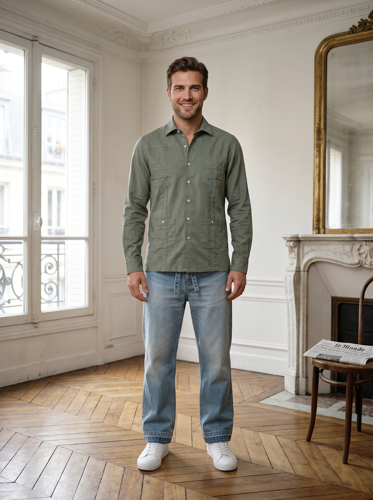Chemise kaki long/M - THE SURFCAR M