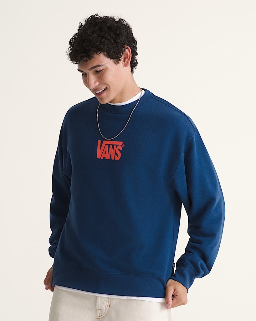 Stretch Logo Crew Deep Indigo/Fla - VANS M