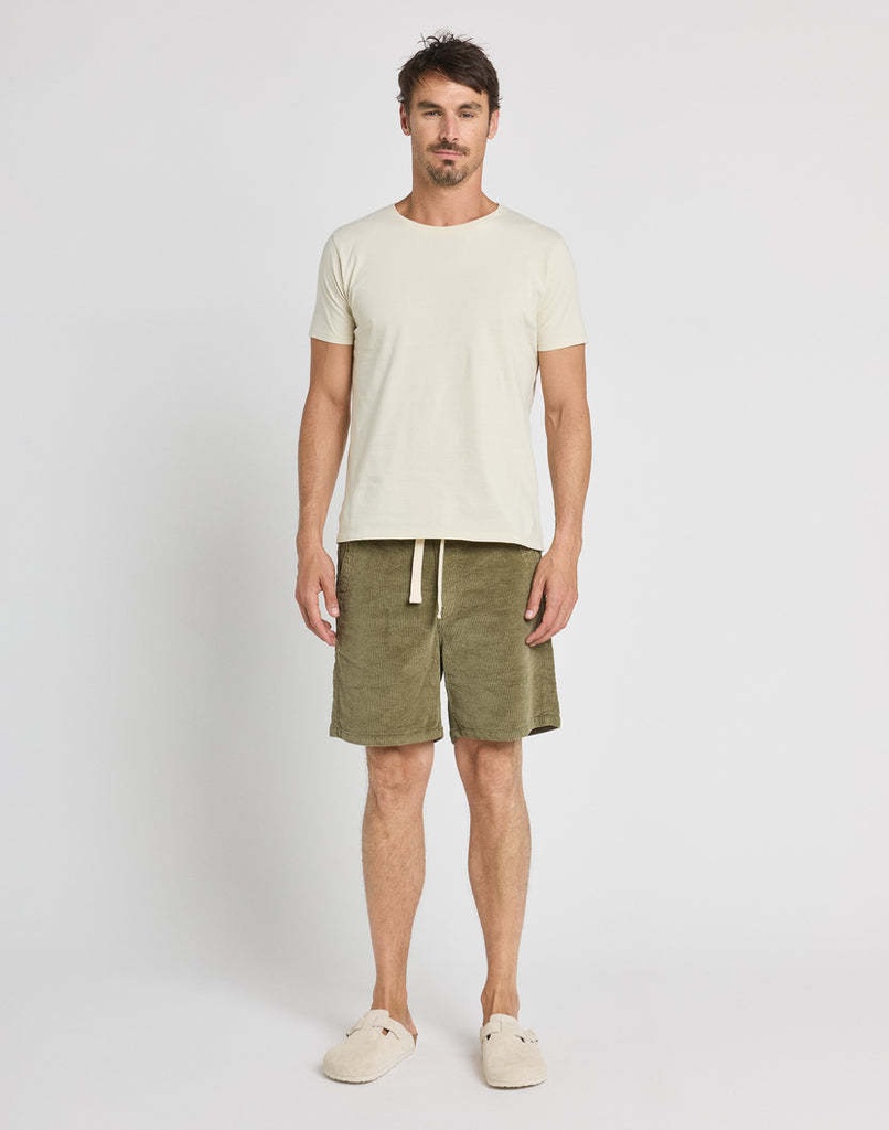 [210000014082] Short Loose Velours Green -PULLIN S