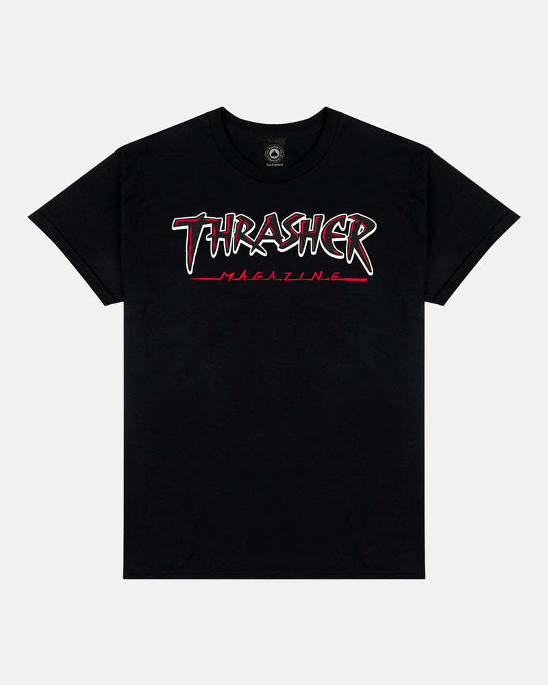 [210000011244] THRASHER T-SHIRT SLASH BLACK Black S