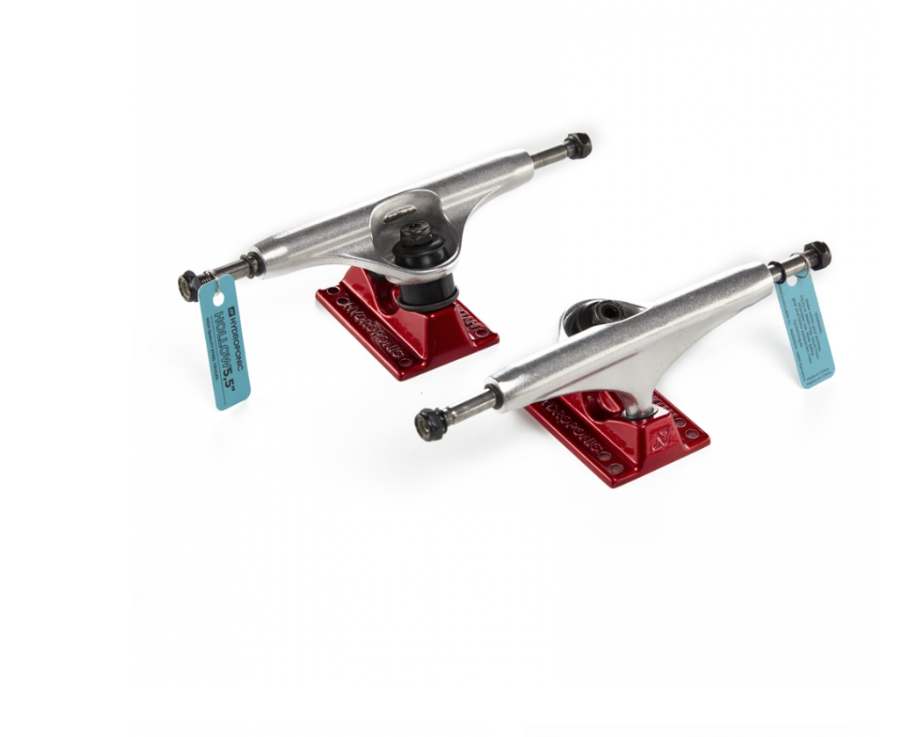[210000000960] SKATE TRUCK HOLLOW SET - 03 Iron / Red 5.5" - Truck - HYDROPONIC
