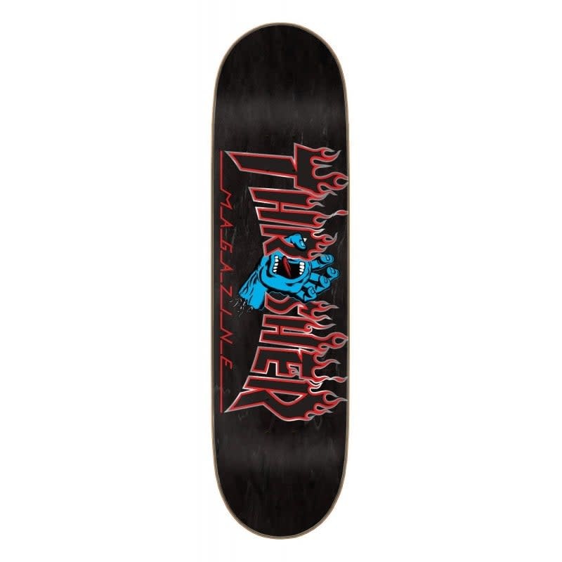 [210000007746] SCREAMING FLAME - Deck - SANTA CRUZ x THRASHER Black 8'5