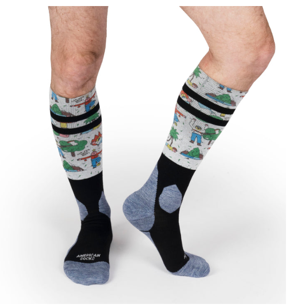 [2100000124268] LEAF ME ALONE - Chaussettes de Snow - AMERICAN SOCKS (S/M=36/41)