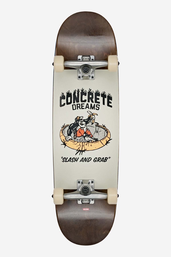 [210000014573] KIDS SOFTIE 83 MID 8.25 COMPLETE SKATEBOARD - DARK MAPLE/CONCRETE DREAMS -  GLOBE
