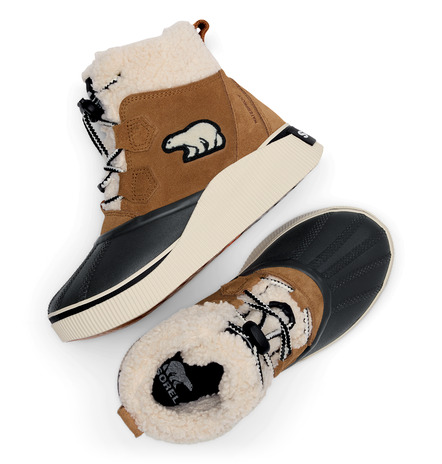 LITTLE KIDS OUT N ABOUT™ IV CHILLZ WP - Chaussures - Taffy Leather, Black - SOREL (28)