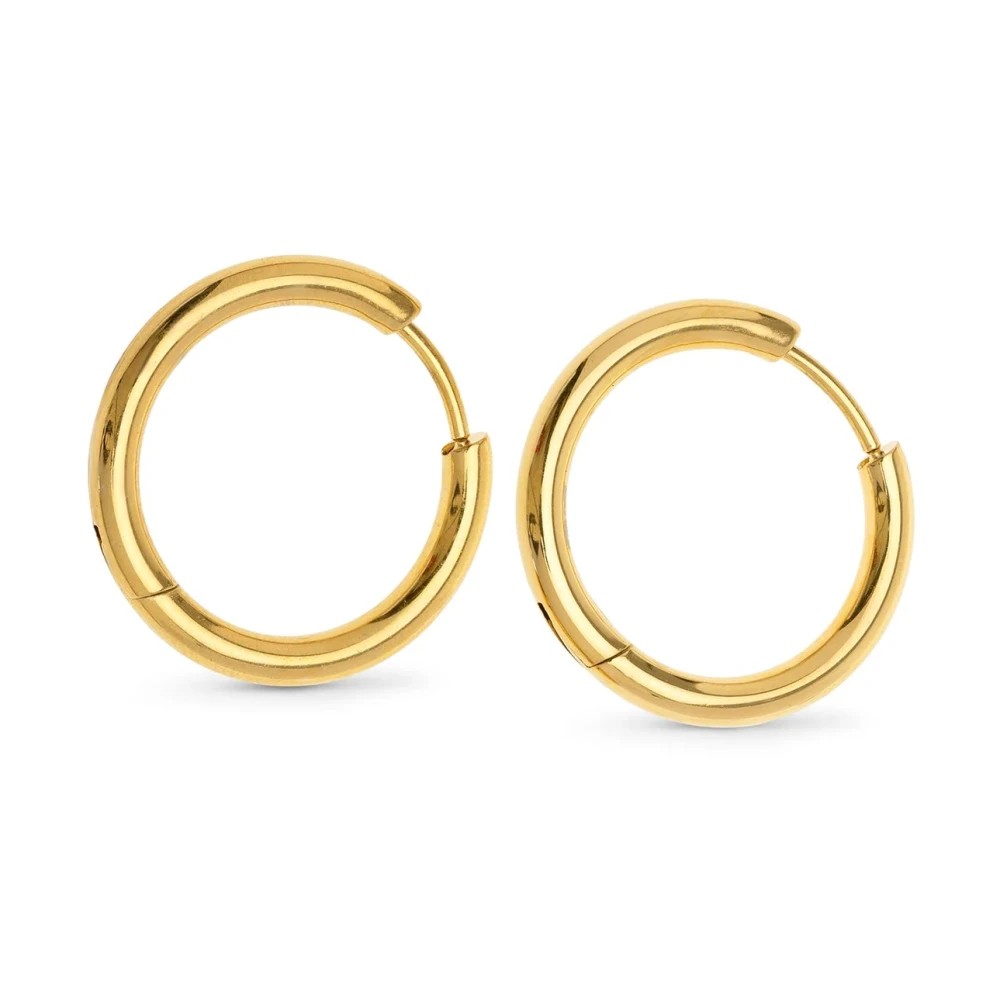 [8519002] H o l l i e - Hoop Earrings 13mm Stainless Steel - TIMI of SWINEN