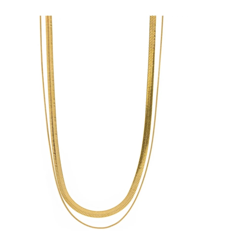 I v y - D ouble Snake Chain Necklace Stainless Steel -TIMI of SWINEN