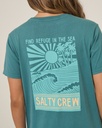 RISE AND SMILE BF - Tshirt - TEAL - SALTY CREW