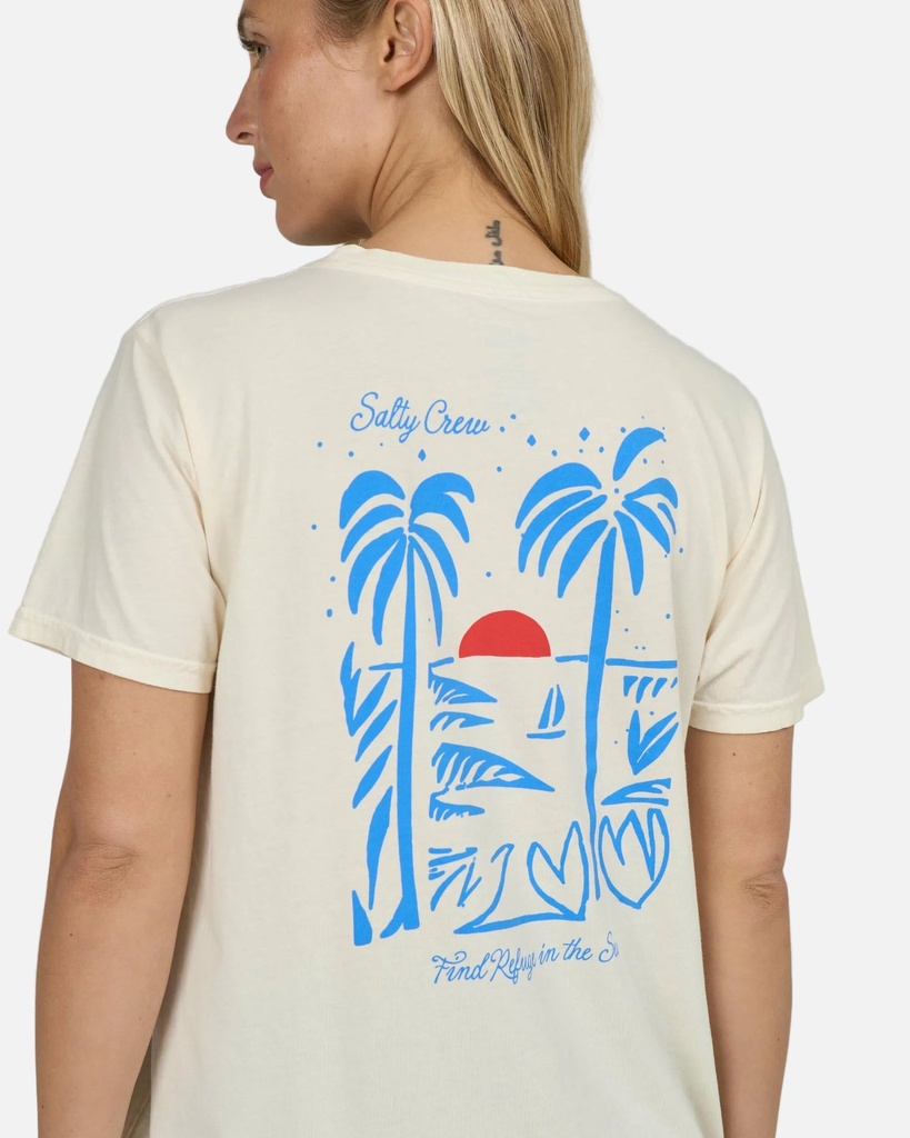 GEO PALM B.F. TEE - Tshirt - SALTY CREW Off White (S)